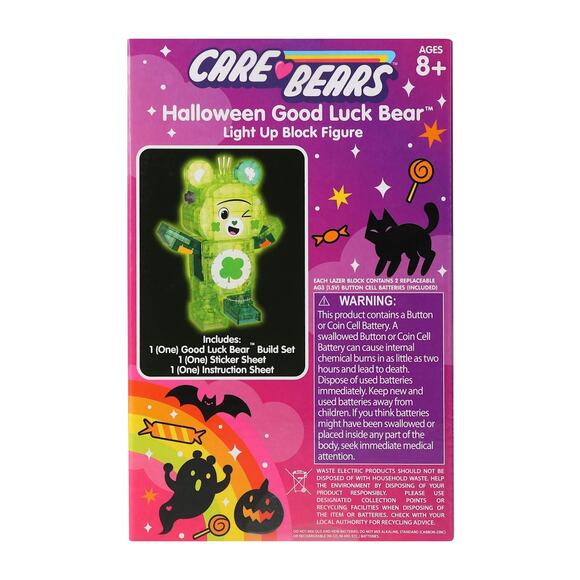 🔥Care Bears (2025) 171pc HALLOWEEN GOOD LUCK BEAR Light Up Block Figure BNWT🔥 - Picture 4 of 4
